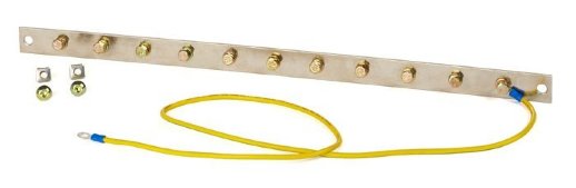 Медная шина заземления, 19" Hyperline TGRD-19