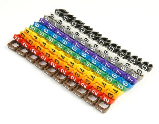 Маркеры (клипсы) на кабель CABEUS MR-55 (100 шт) (7433c)