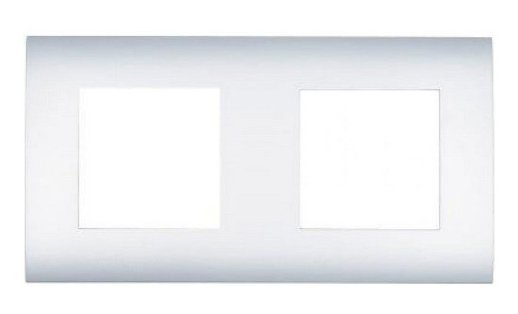 Рамка 2-постовая, серебристый металлик, LK45 (854203)