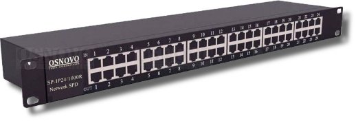 Устройство грозозащиты цепей Ethernet OSNOVO SP-IP24/1000R