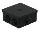 Коробка JBS080 85х85х40, 6 вых, IP44, черная (44006BL-1)