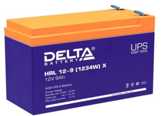 Аккумулятор герметичный свинцово-кислотный Delta Delta HRL 12-9 X (1234W)
