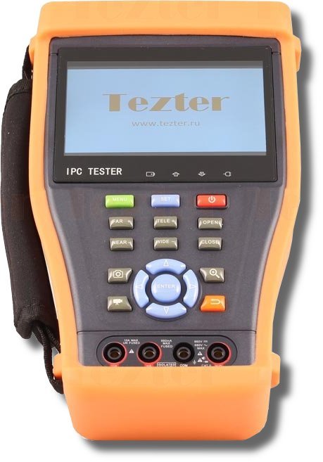 Многофункциональный тестовый видеомонитор для аналогового и IP видеонаблюдения Tezter TIP-H-M-4,3(ver.2)