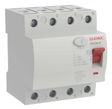 YON MAX MDL100 ВДТ, 4P, 30mA, 63A, АС (MDL100-4P2-63-AC)