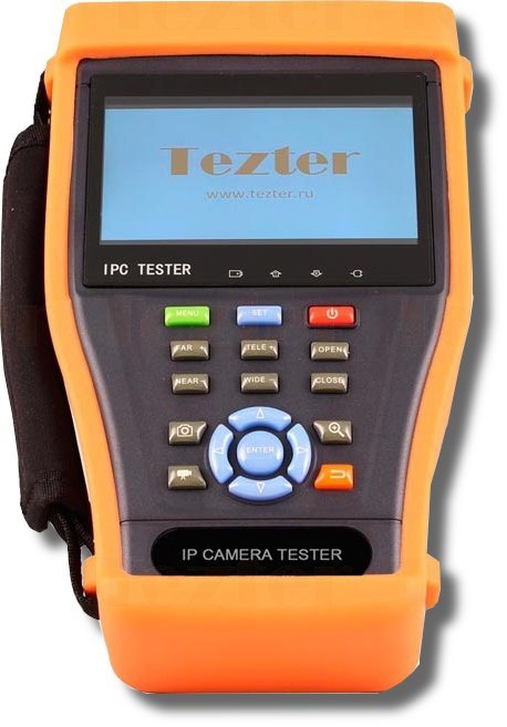 Многофункциональный тестовый видеомонитор для аналогового и IP видеонаблюдения Tezter TIP-4,3(ver.2)