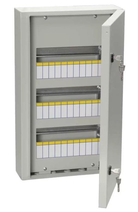 Щит распределительный навесной с замком IEK ЩРн-36з-1 36 УХЛ3 IP31 (MKM14-N-36-31-Z)