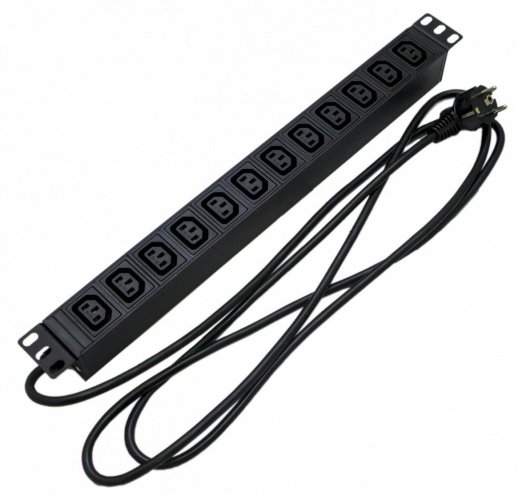 Блок розеток 19" Hyperline SHE19-12IEC-2.5EU