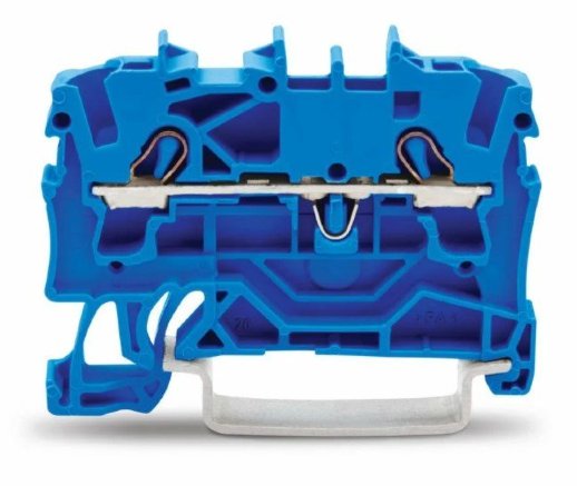 Клемма проходная на DIN рейку WAGO WAGO 2002-1204 клемма 2-х проводная