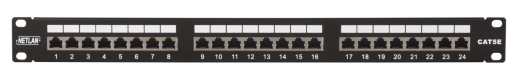 Патч-панель 19"" NETLAN EC-URP-24-SD2