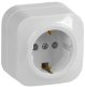 Розетка с з/к/ш о/у 16А РСш20-3-ХБ белый IEK GLORY (ERH14-K01-16)
