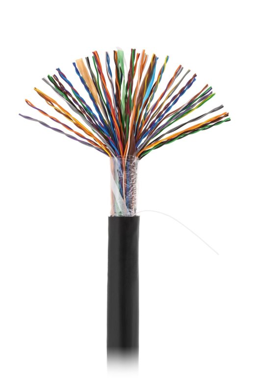 Кабель «витая пара» (LAN) для структурированных систем связи NETLAN U/UTP 50pair, Cat5, Out, PE (EC-UU050-5-PE-BK-3)