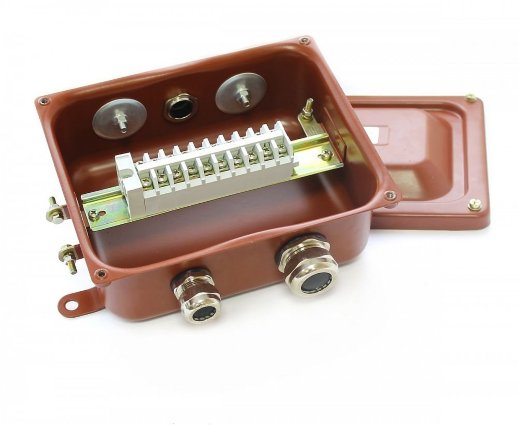 Клеммная коробка с наборными зажимами ЗЭТА КЗНС-16 У2 IP54 пластиковый ввод (zeta30317)