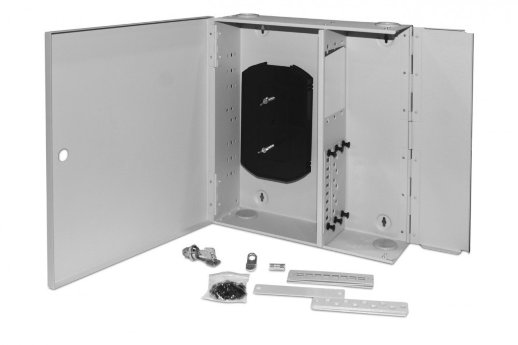 Кросс оптический настенный Hyperline FO-WBX-6xSLT-W140H42-48UN-GY