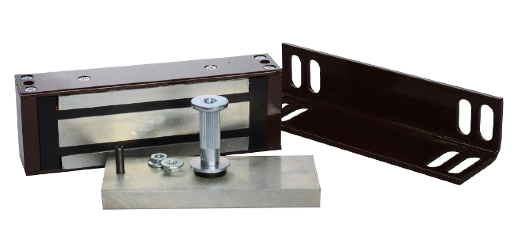 Замок электромагнитный Олевс М1-200 с уголком (коричневый)