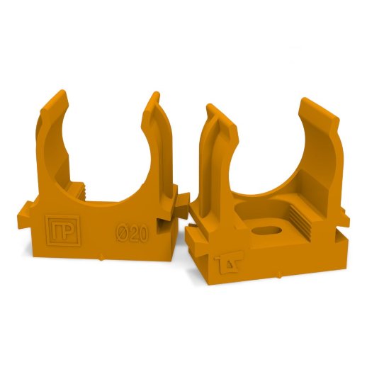 Крепеж-клипса для монтажного пистолета D=25 оранжевая (Промрукав) (100шт) (PR13.0153)