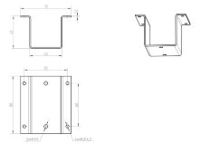 Кронштейн потолочный для ИПДЛ-52/52М