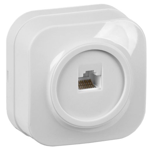Розетка телефонная RJ11 о/у РТ20-ХБ белый IEK GLORY (ETH10-K01)