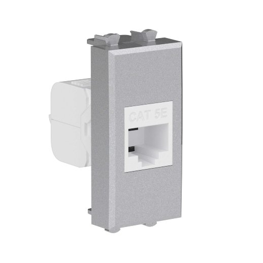 Розетка RJ-45, кат.5E, Avanti, 1 модуль, закаленная сталь (4404661)