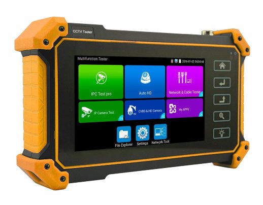 Многофункциональный тестовый видеомонитор для аналогового и IP видеонаблюдения Tezter TIP-H-5