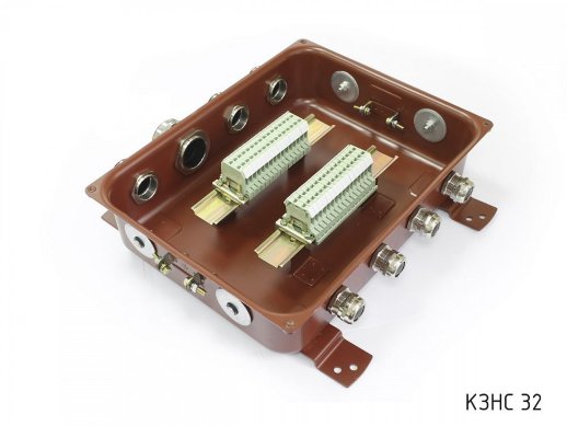 Клеммная коробка с наборными зажимами ЗЭТА КЗНС-32 У2 IP54 пластиковый ввод (zeta30357)