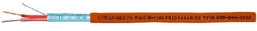 Кабель симметричный для шлейфов сигнализации систем охраны и противопожарной защиты огнестойкие, с пониженным дымо- и газовыделением Спецкабель КШСГЭнг(А)-FRHF 1x2x0,6 (Спецкабель)