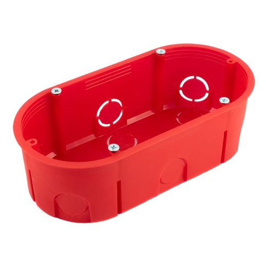 Коробка установочная Промрукав Коробка установочная двухместная 80-0540С безгалогенная (HF) 140х68х46