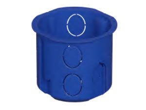 Коробка установочная D68х62 со стыковочными ушками, синий (44658)