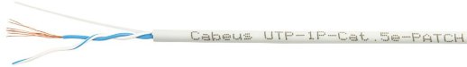 Кабель «витая пара» (LAN) для структурированных систем связи CABEUS UTP-1P-Cat.5e-PATCH (7286c)