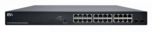 Коммутатор с питанием по PoE RVi RVi-2NSXM24G-2S