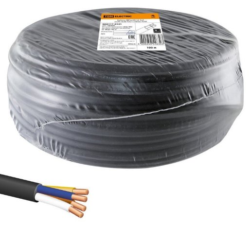 Кабель силовой огнестойкий, не распространяющий горение, с низким дымо- и газовыделением РЭМЗ г.Рыбинск ВВГнг(А)-LS 4х4 ок(N, PE)-0,66 ГОСТ