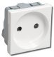 Розетка без заземляющего контакта 2 модуля