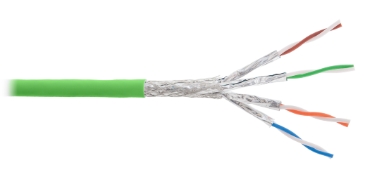 Кабель «витая пара» (LAN) для структурированных систем связи NIKOLAN S/FTP, 4pair, Cat7, Solid, In, LSZH (4365C-LG)