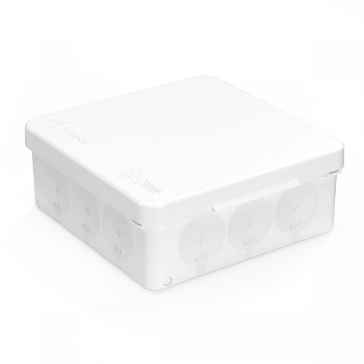 Коробка распределительная 100х100х40 для прямого монтажа двухкомпонентная безгалогенная (HF) белая (60-0303-9003)