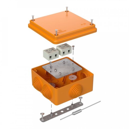 Коробка огнестойкая 100х100х50 для о/п с термопредохранителем (40-0300-FR6.0-4-П)