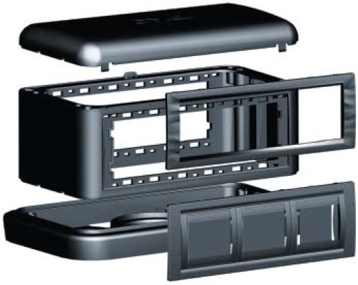 Напольная башенка ДКС Напольная башенка BUS, 12 модулей, черная (09090)