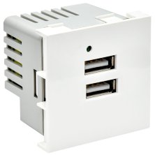 Розетка USB A+A 4,2А PRIMER РКЮ-23-40-П белый IEK PR-KK40D-RU-0-2-AA-K01)