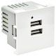 Розетка USB A+A 4,2А PRIMER РКЮ-23-40-П белый IEK PR-KK40D-RU-0-2-AA-K01)