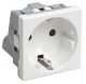 Розетка с заземляющим контактом 2 модуля