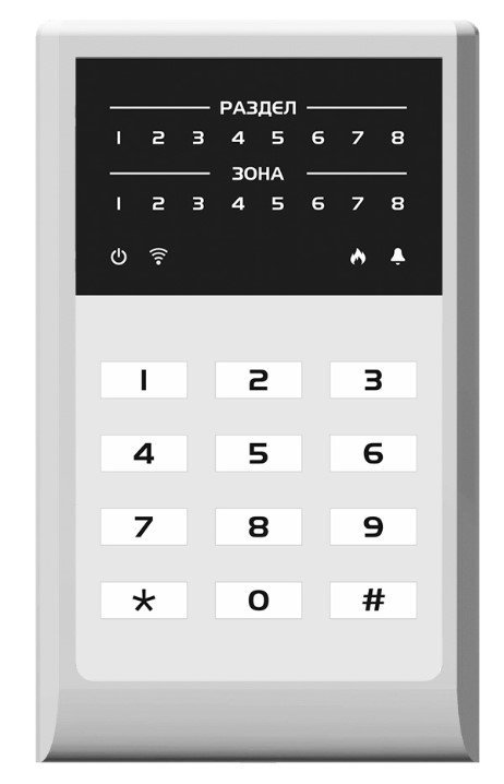 Кнопочная кодовая панель Стелс НПП МИРАЖ-КД-04 (grey)