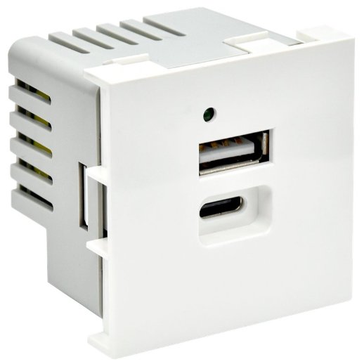 Розетка USB A+C 4,2А PRIMER РКЮ-25-40-П белый IEK (PR-KK40D-RU-0-2-AC-K01)