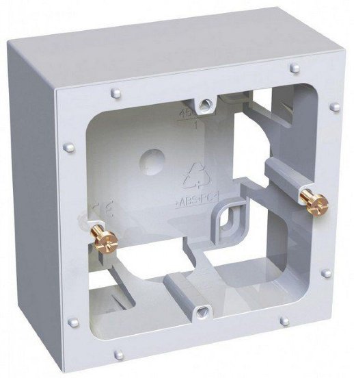 Коробка накладная Valena 1пост, белая (776181)