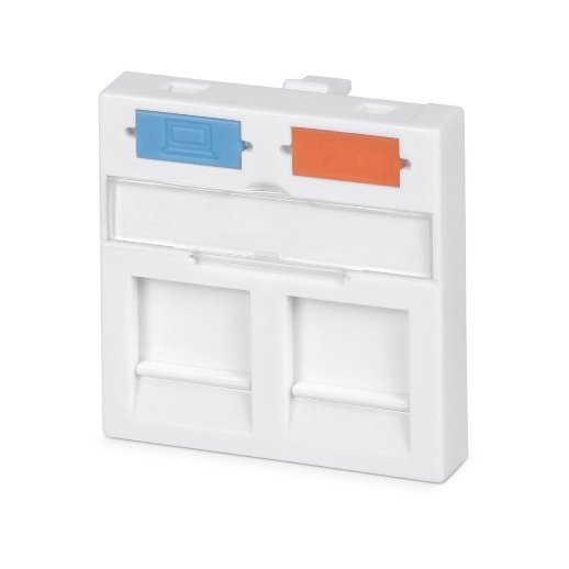 Вставка 45x45 (Mosaic) для 2 модулей формата Keystone Jack CABEUS FP-45-2M (7005c)