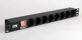Блок розеток 19” без шнура ITK PH12-8D3