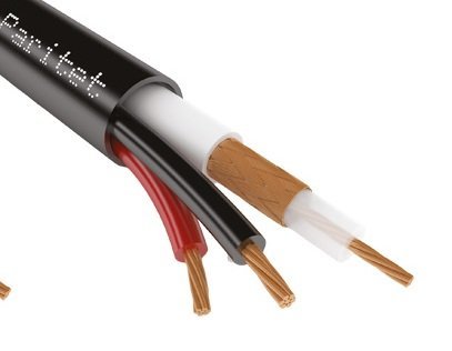 Кабель комбинированный для систем видеонаблюдения Паритет КВК-П-2 2х0,5 (черный) (Паритет)