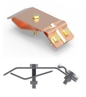 Держатель прутка на водостоке ДКС Держатель прутка на водостоке с болтом, медь (ND2308CU)