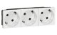 Тройной блок розеток Simply Connect Тройной блок розеток 2к+3, 135х45 мм, белый (147106 WT)