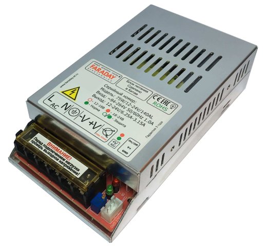 Импульсный блок питания FARADAY 75W/12-24V/140AL