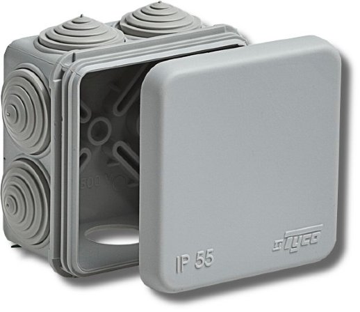 Коробка ответвительная с 7 кабельными вводами Рувинил Коробка TYCO 70х70х40 (67030)