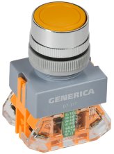 Кнопка D7-11T d=22мм желтая GENERICA (BBT50-11T-3-21-K05-G)