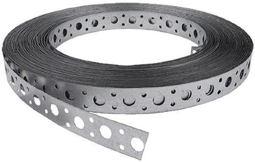 Лента монтажная перфорированная Rexant Лента монтажная оцинкованная, перфорированная прямая REXANT, 20х0,70 мм, рулон 25 м (07-7107-4)